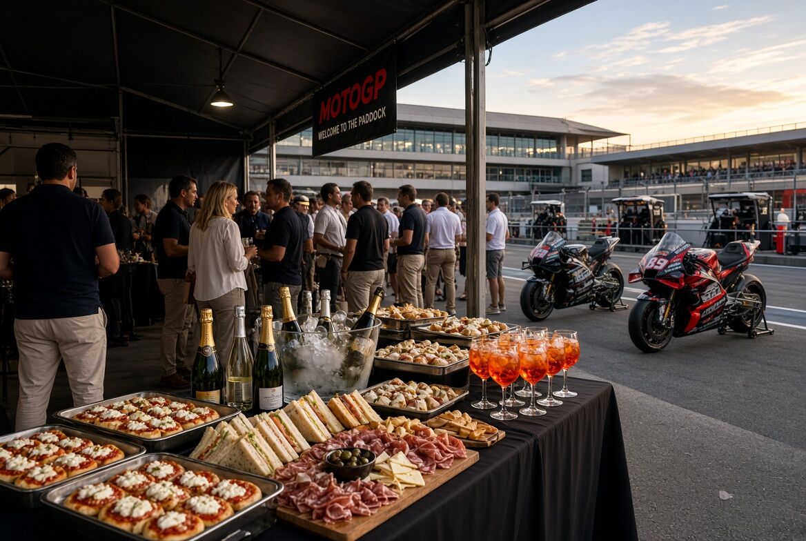 Marevanto aperitivo and buffet at an evening event