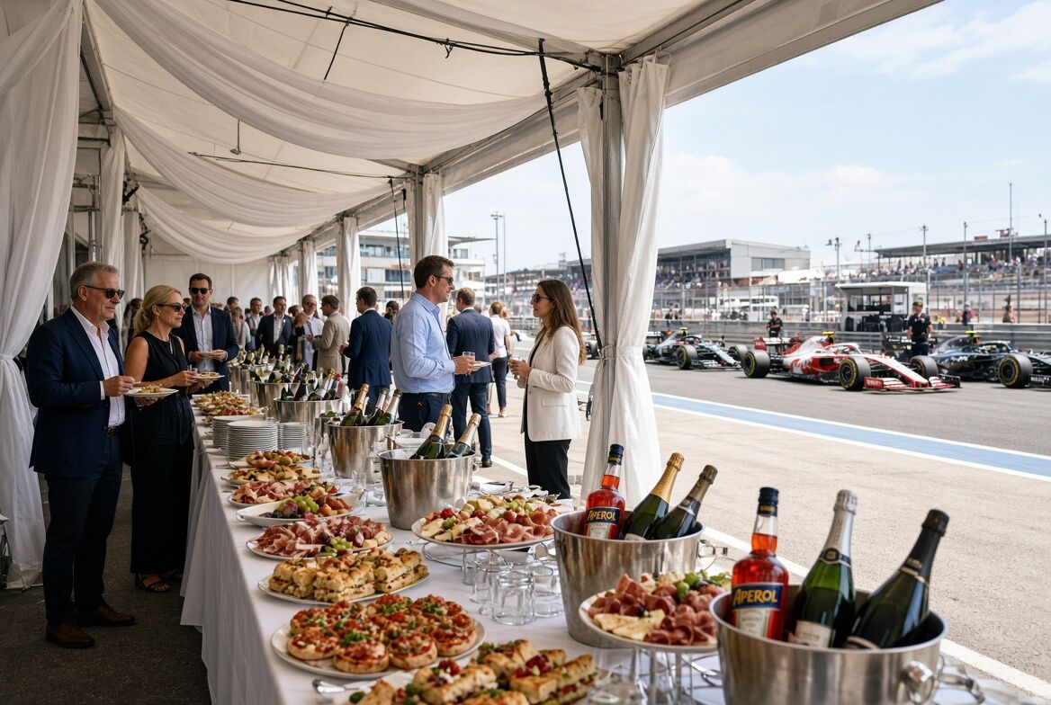Marevanto buffet at a corporate event